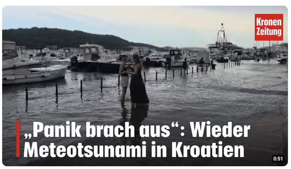 Flut binnen Sekunden: Meteotsunami in Kroatien | krone.tv NEWS