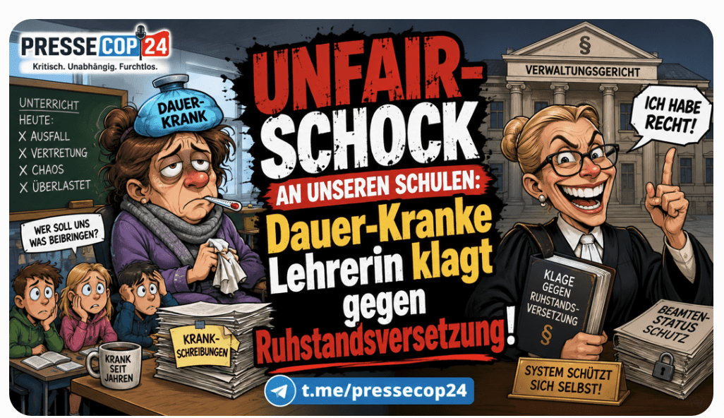 UNFAIR-SCHOCK AN UNSEREN SCHULEN: Dauer-Kranke Lehrerin klagt gegen Ruhstandsversetzung!
