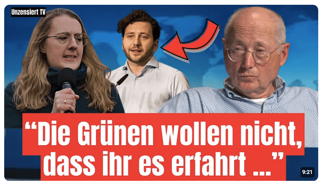 Habt ihr das auch immer geglaubt? Es ist eine LÜGE! Stefan Aust geht auf DIE GRÜNEN los 