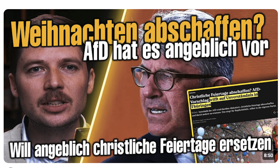 AfD will WEIHNACHTEN VERBIETEN!? Wolfram Weimer bei dreister Lüge erwischt!