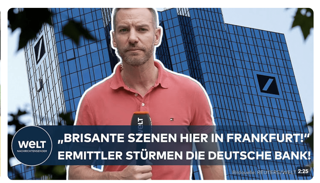 RAZZIA BEI DEUTSCHER BANK: „Brisante Szenen in Frankfurt! Ermittler haben sich Zutritt verschafft!“