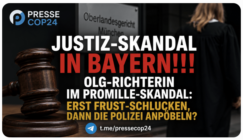 JUSTIZ-SKANDAL IN BAYERN!!! OLG-RICHTERIN IM PROMILLE-SKANDAL: ERST FRUST-SCHLUCKEN, DANN DIE POLIZEI ANPÖBELN?