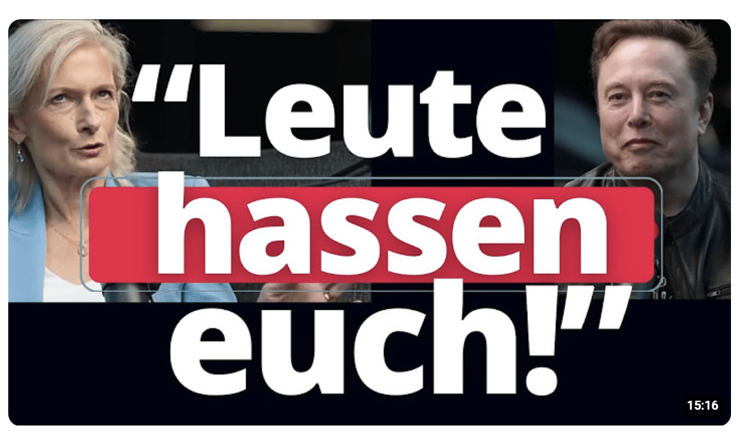 Sensation: Elon Interview geht um die ganze Welt! „Die Leute hassen euch mehr als ihr glaubt!“