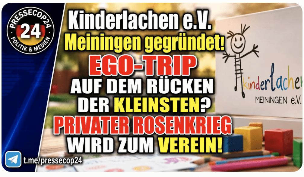 Kinderlachen Meiningen e.V.  gegründet! EGO-TRIP AUF DEM RÜCKEN DER KLEINSTEN? PRIVATER ROSENKRIEG WIRD ZUM VEREIN!