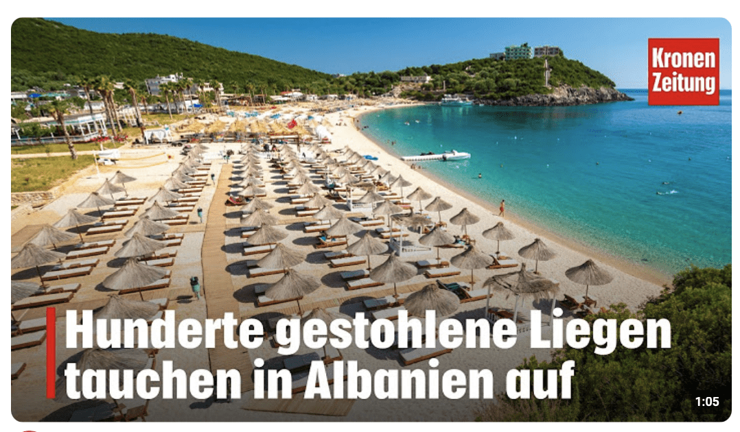 Hunderte gestohlene Liegen tauchen in Albanien auf | krone.tv NEWS