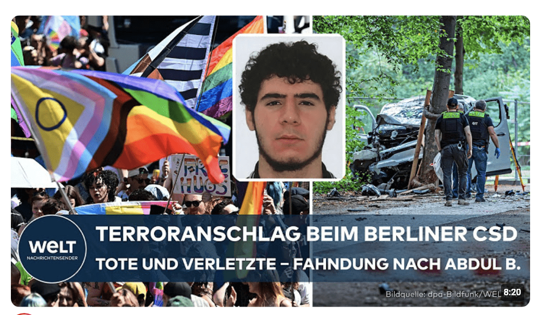 TERRORANSCHLAG IN BERLIN: Kleinbus rast bei Christopher Street Day in Menschenmenge Tote & Verletzte