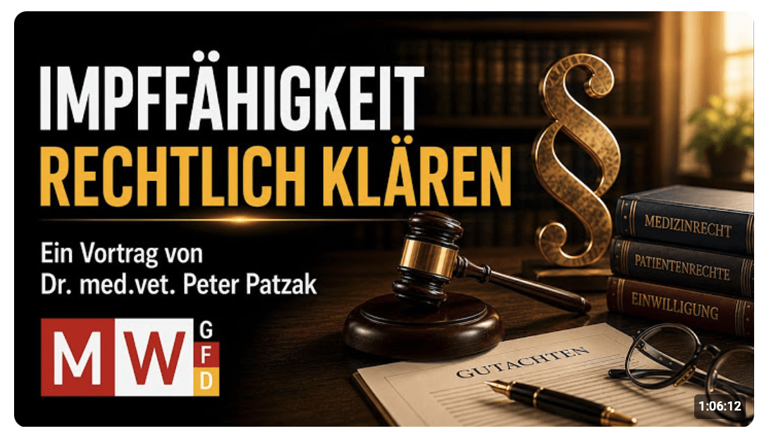 Impffähigkeit rechtlich klären – Vortrag von Dr. med.vet. Peter Patzak