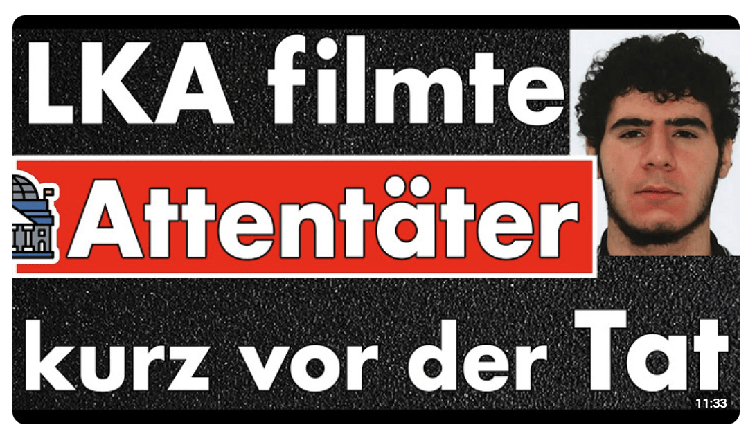 LKA filmte Attentäter beim Verlassen des Hauses! 2. Tatverdächtiger freigelassen & entwicht!