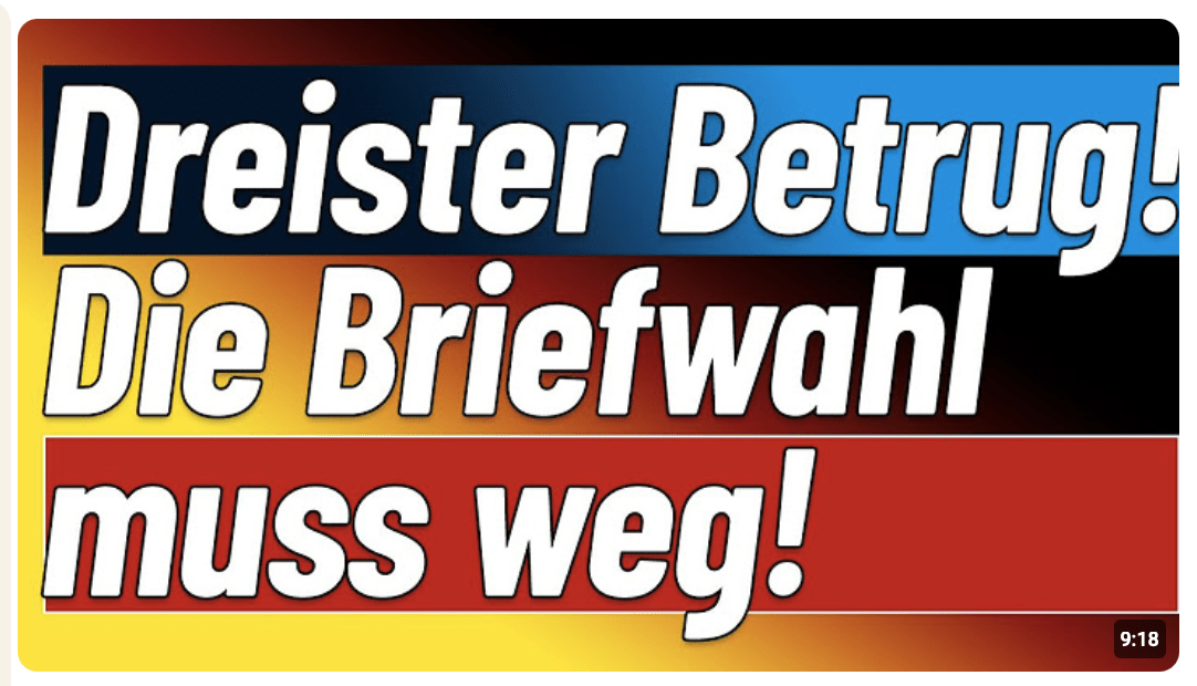 Briefwahlen! Sie versuchen es schon wieder & Berlin Tat: War es eine gezielte Hinrichtung?!