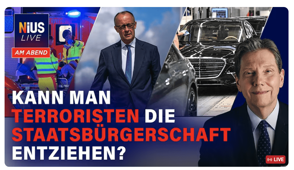 Sondersitzung der CDU! Wackelt jetzt der Kanzler? I NIUS Live am Abend am 28. Juli 2026