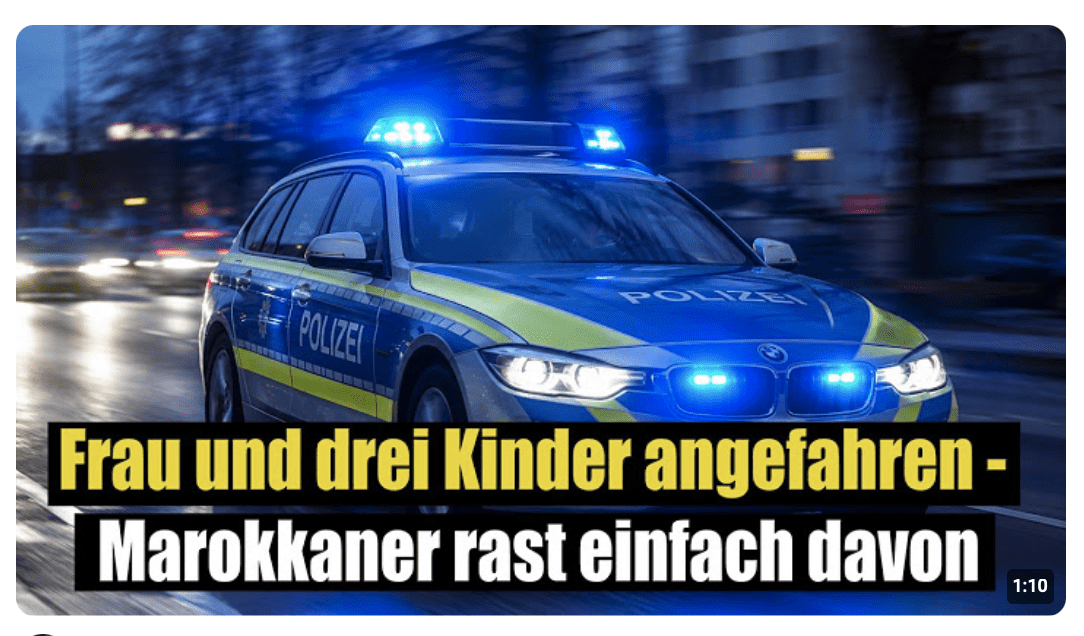 Frau und drei Kinder angefahren – Marokkaner rast einfach davon