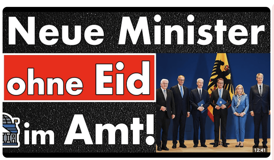 Neue Minister im Amt aber nicht vereidigt! Erst im September? Sie ignorieren das Grundgesetz!