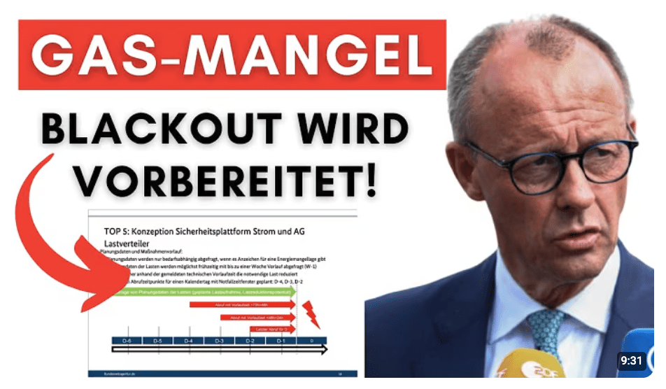 Notfallplan: Bundesregierung bereitet sich auf Strommangel über „mehrere Wochen“ vor!