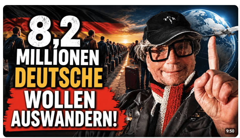 Deutsche fliehen aus dem Land! 8,2 Millionen wollen auswandern!