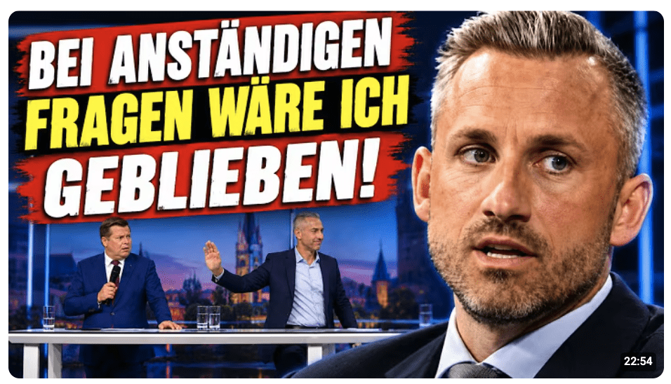 TALKSHOW gesprengt! Ulrich Siegmund schockt NIVEAULOSEN Moderator mit RÜCKZUG!