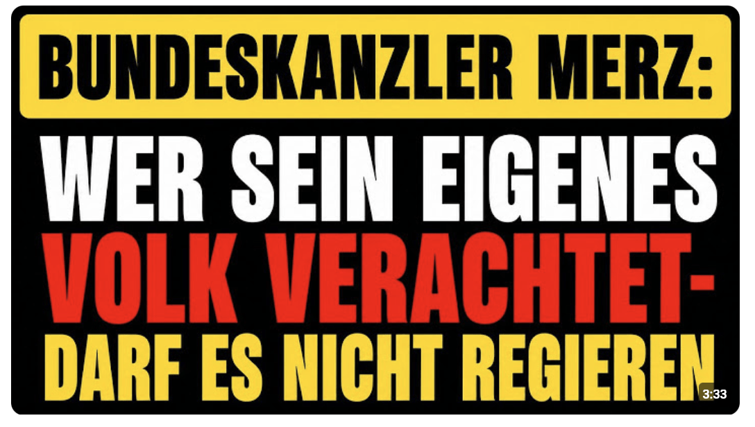 Wer das eigene Volk verachtet- darf es nicht regieren!