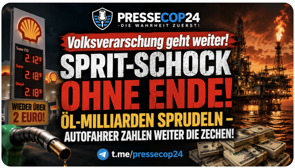 Volksverarschung geht weiter! SPRIT-SCHOCK OHNE ENDE! ÖL-MILLIARDEN SPRUDELN – AUTOFAHRER ZAHLEN WEITER DIE ZECHEN!
