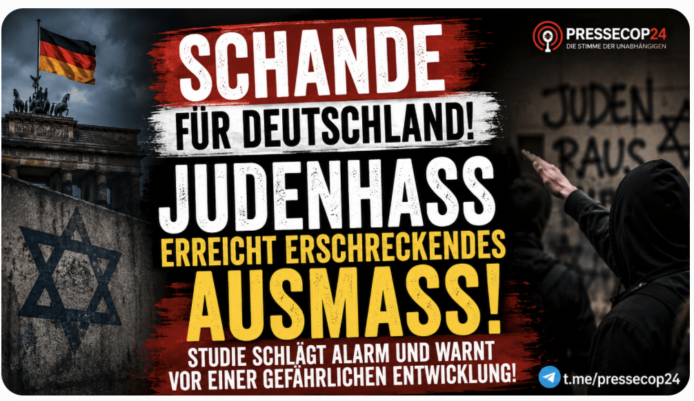 SCHANDE FÜR DEUTSCHLAND! JUDENHASS ERREICHT ERSCHRECKENDES AUSMASS – STUDIE SCHLÄGT ALARM UND WARNT VOR EINER GEFÄHRLICHEN ENTWICKLUNG