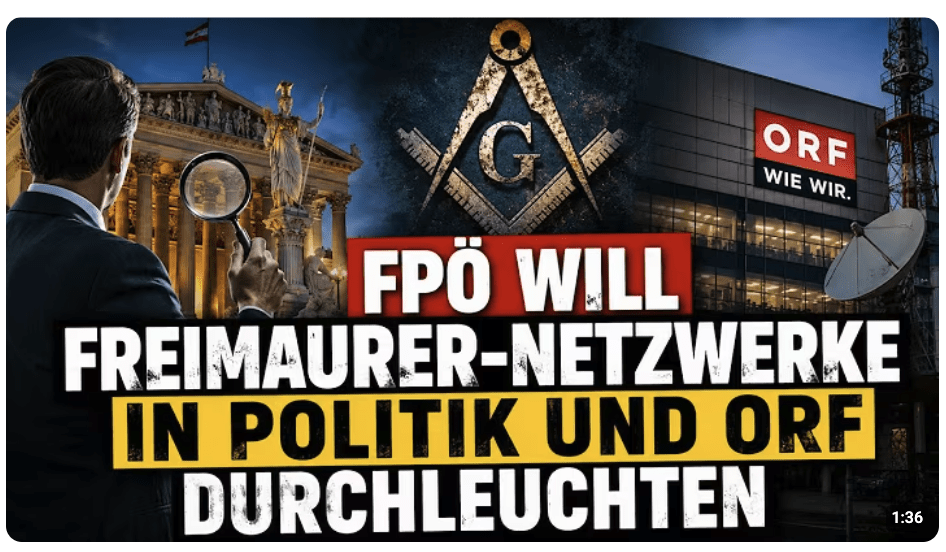 FPÖ nimmt Freimaurer ins Visier – Anfragen an Ministerien und ORF geplant