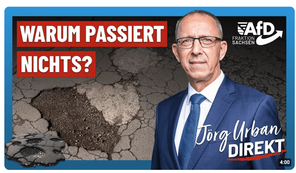 Straßen verfallen, trotz Rekord-Einnahmen und „Sondervermögen“ | Jörg Urban Direkt