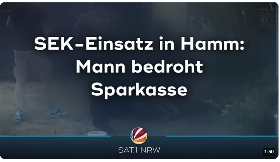 SEK-Einsatz in Hamm: Mann bedroht Sparkasse