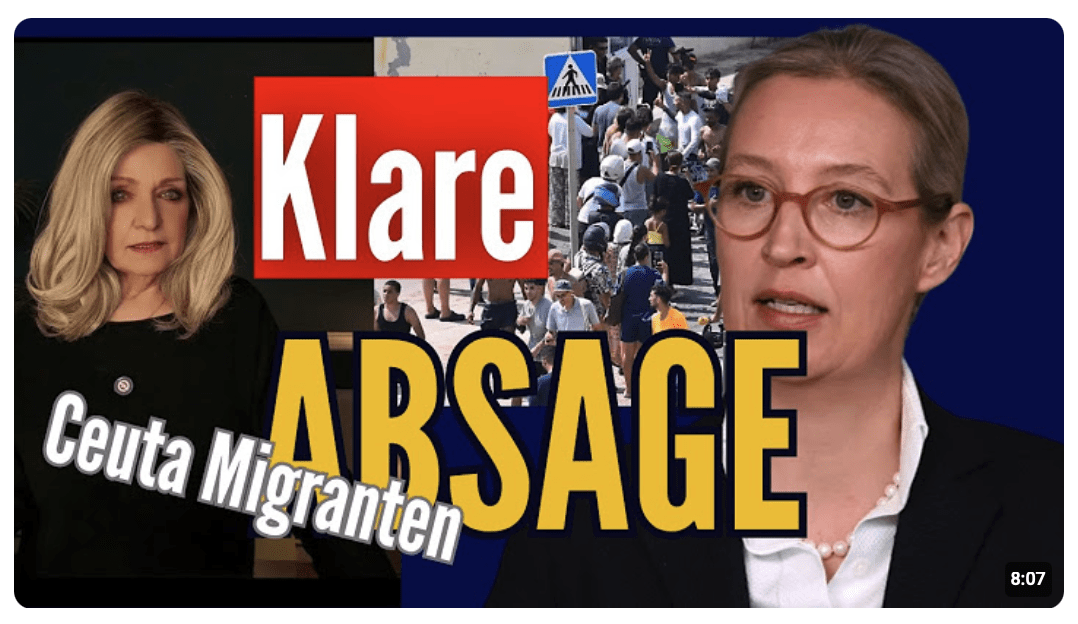 Alice Weidel: Wir werden wieder von Migranten aus Ceuta überrollt! Kein zweites 2015!!!