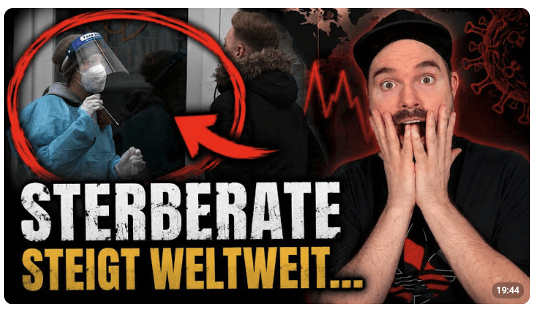 Sterberate steigt weltweit……