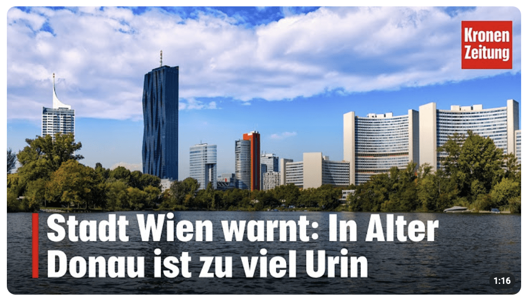 Stadt Wien warnt: In Alter Donau ist zu viel Urin | krone.tv NEWS