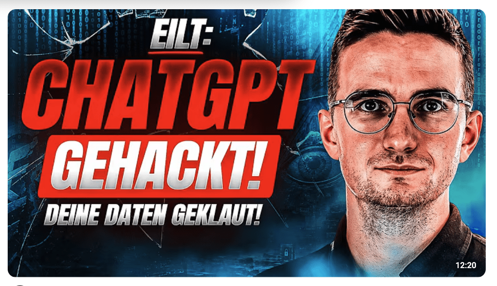 EILT: ChatGPT GEHACKT! 230 Millionen Nutzer betroffen! Tu JETZT das!