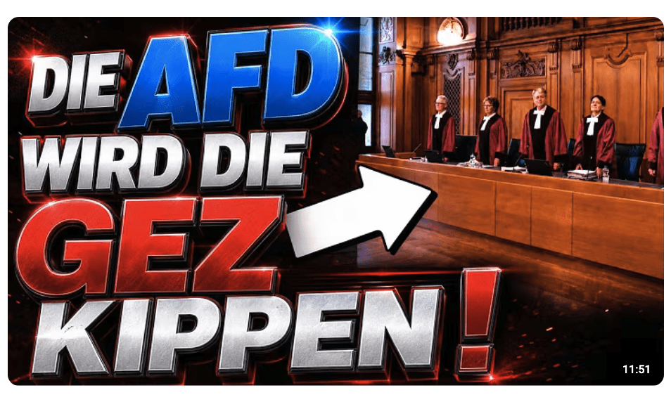 Plötzlich kippt Gericht die GEZ GEBÜHR! AFD bestätigt GEZ Alternative!
