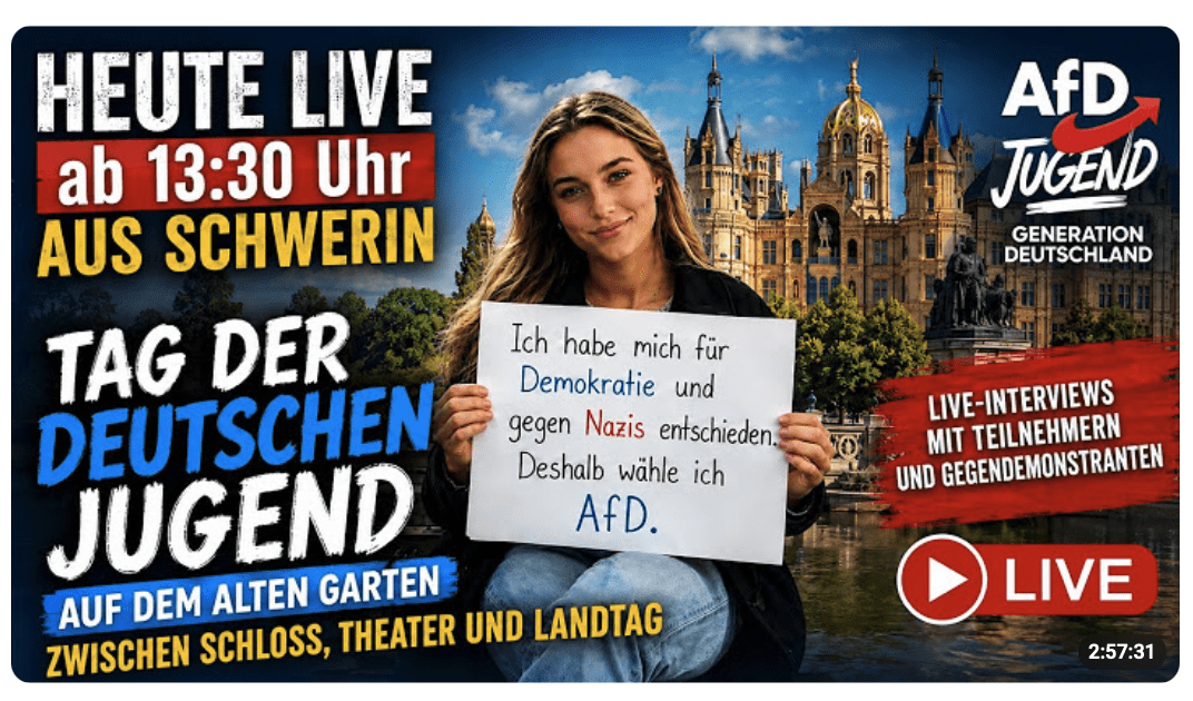  LIVE vom Tag der Deutschen Jugend – Schwerin heute im Ausnahmezustand