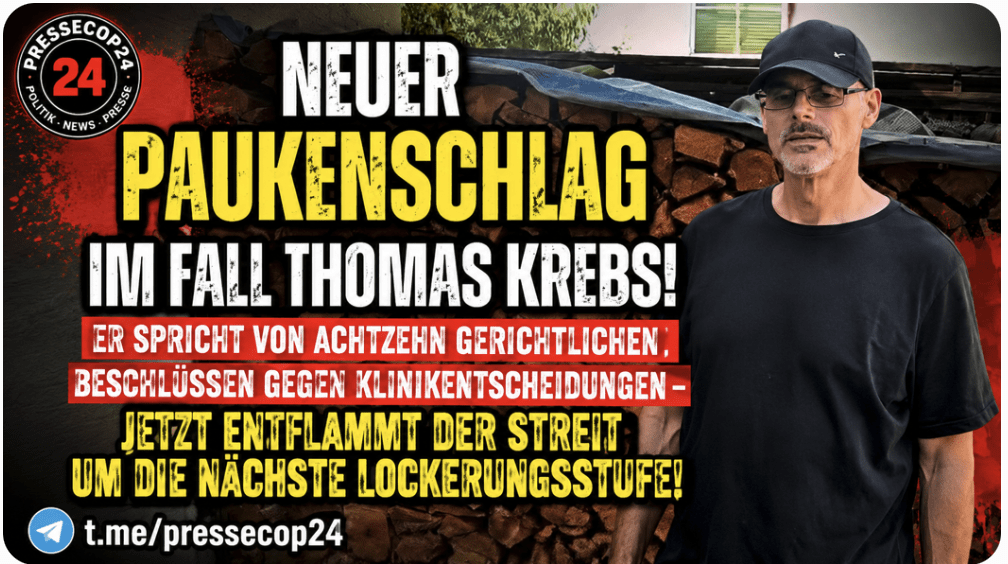 NEUER PAUKENSCHLAG IM FALL THOMAS KREBS! ER SPRICHT VON ACHTZEHN GERICHTLICHEN BESCHLÜSSEN GEGEN KLINIKENTSCHEIDUNGEN – JETZT ENTFLAMMT DER STREIT UM DIE NÄCHSTE LOCKERUNGSSTUFE!