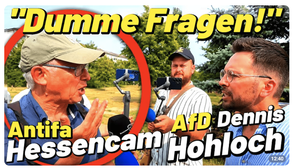 STREITGESPRÄCH Antifa Hessencam & Dennis Hohloch!   Schlagabtausch bei AfD Event mit Ulrich Siegmund