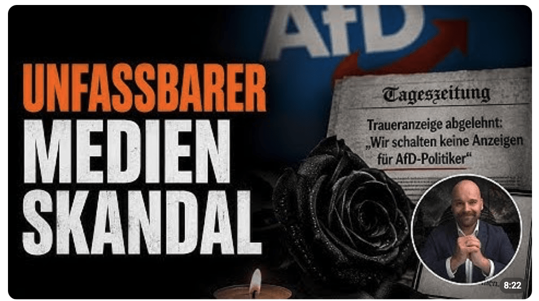 Keine Traueranzeige für verstorbenen AfD-Kreisrat: Dieser Medien-Skandal macht sprachlos