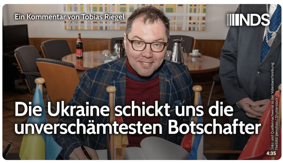 Die Ukraine schickt uns die unverschämtesten Botschafter | Tobias Riegel | NDS-Podcast