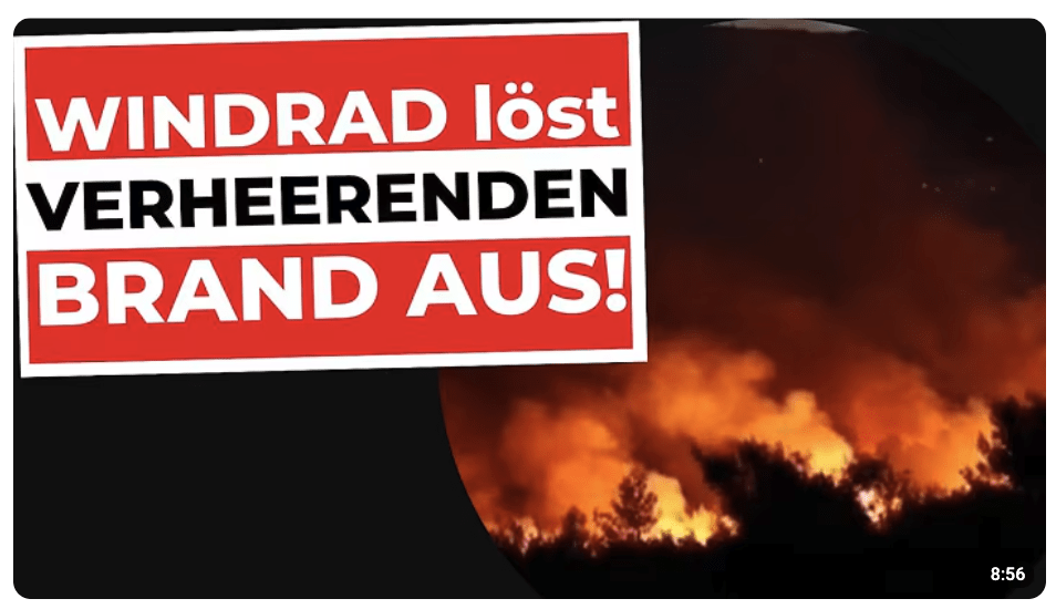 WALDBRAND durch WINDRAD ausgelöst! ZDF zeigt was nicht sein darf | Waldbrände Griechenland