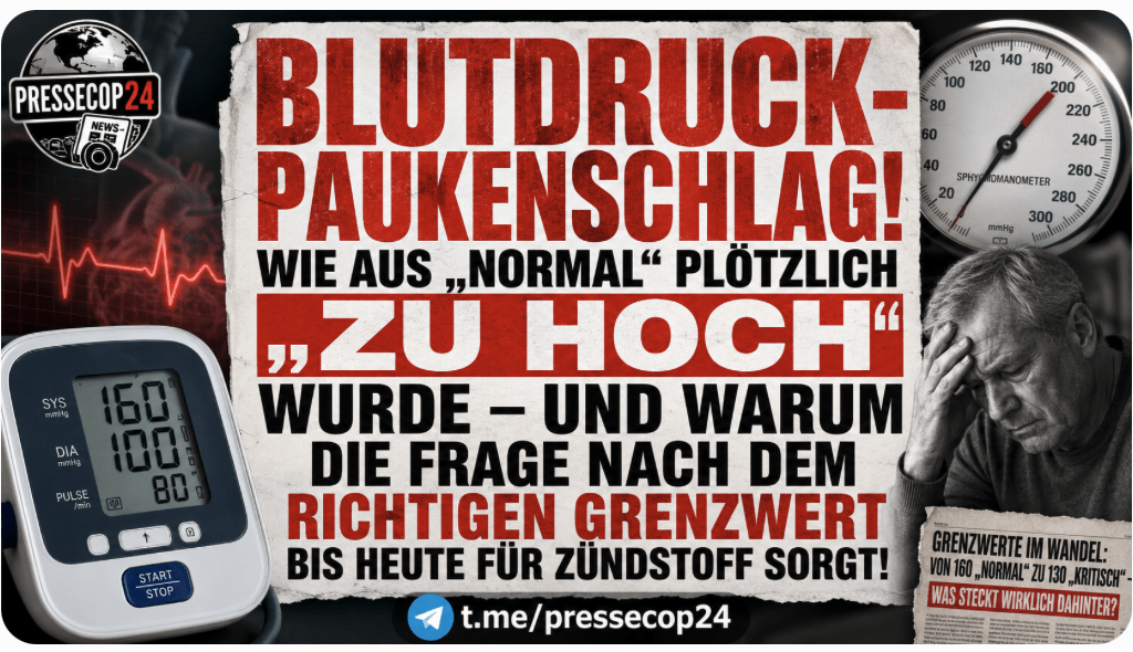 BLUTDRUCK-PAUKENSCHLAG! WIE AUS „NORMAL“ PLÖTZLICH „ZU HOCH“ WURDE – UND WARUM DIE FRAGE NACH DEM RICHTIGEN GRENZWERT BIS HEUTE FÜR ZÜNDSTOFF SORGT!