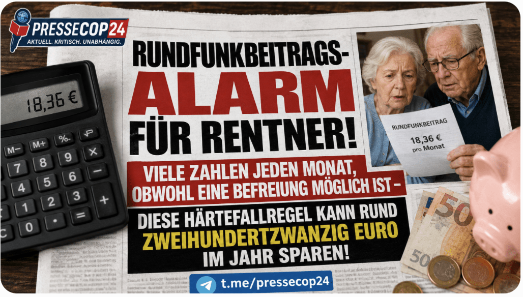RUNDFUNKBEITRAGS-ALARM FÜR RENTNER! VIELE ZAHLEN JEDEN MONAT, OBWOHL EINE BEFREIUNG MÖGLICH IST – DIESE HÄRTEFALLREGEL KANN RUND ZWEIHUNDERTZWANZIG EURO IM JAHR SPAREN!