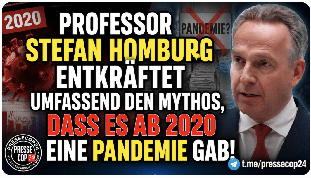 Professor Stefan Homburg entkräftet umfassend den Mythos, dass es ab 2020 eine Pandemie gab