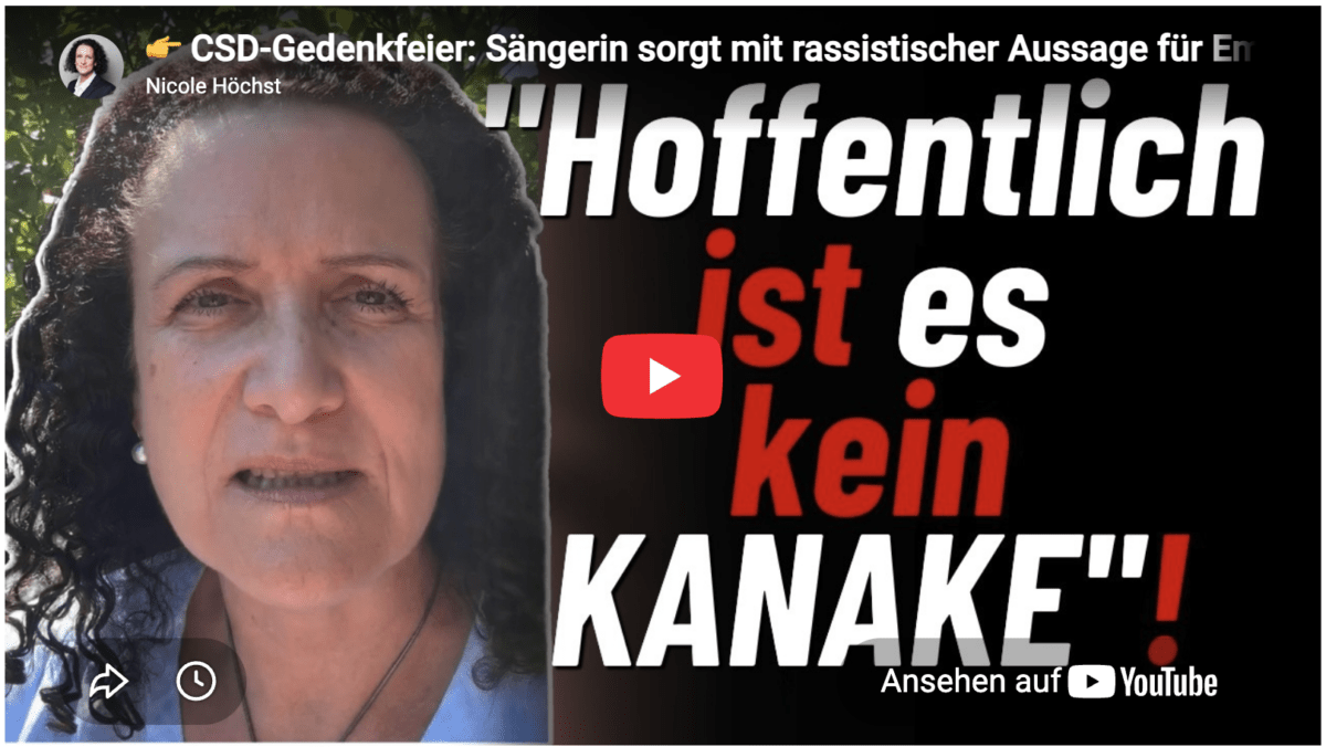 CSD-Gedenkfeier: Sängerin sorgt mit rassistischer Aussage für Empörung! 