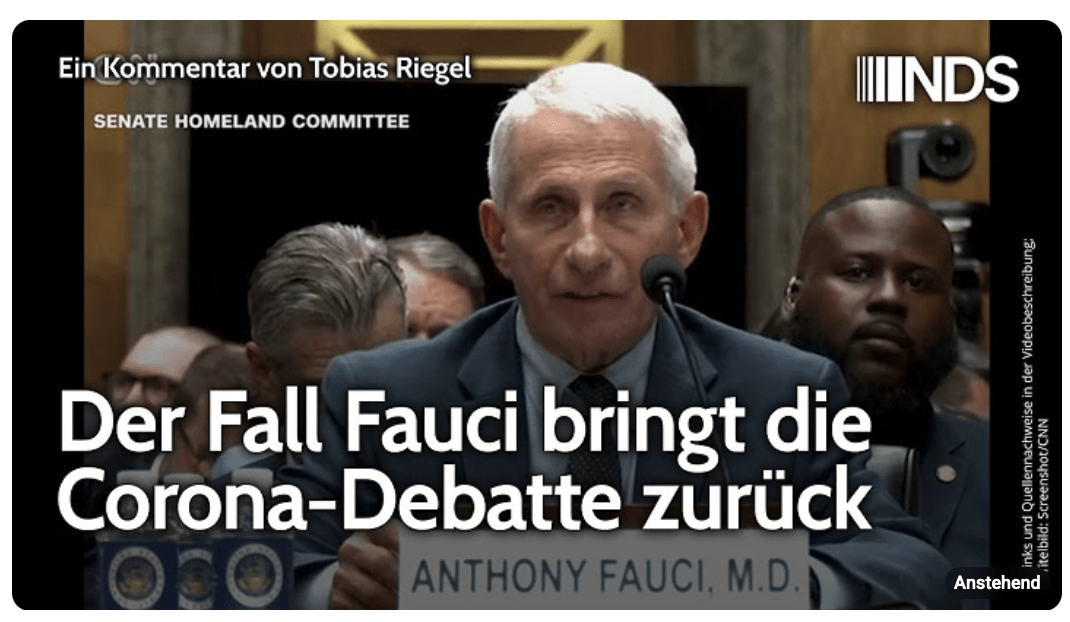 Der Fall Fauci bringt die Corona-Debatte zurück | Tobias Riegel | NDS-Podcast