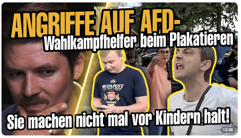 Angrffe auf AfD Wahlkampfhelfer, auch Kinder werden angegriffen