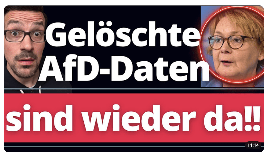 SCHOCK für SPD-Ministerin! „Gelöschte“ AfD Dokumente AUFGETAUCHT!