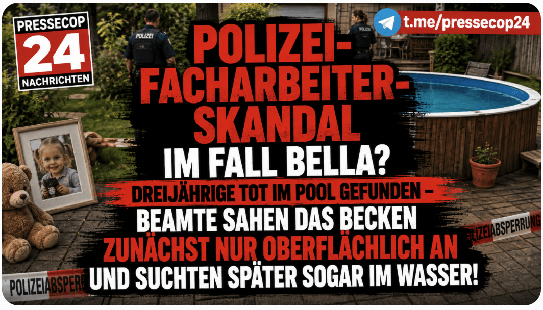 POLIZEI-FACHARBEITER-SKANDAL IM FALL BELLA? DREIJÄHRIGE TOT IM POOL GEFUNDEN –