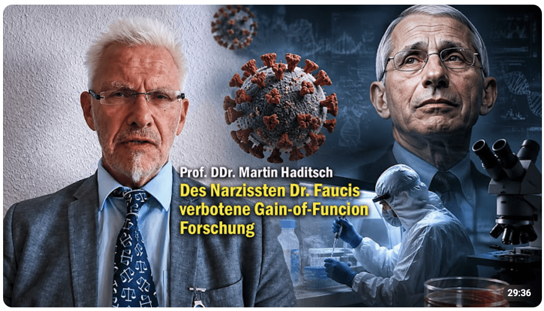 Des Narzissten Dr. Faucis verbotene Gain-of-Funcion Forschung
