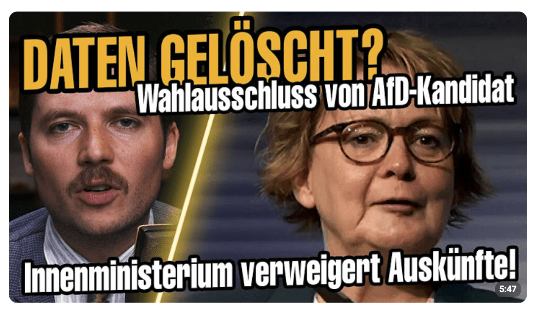 Ministerium löscht Daten über AfD Kandidaten