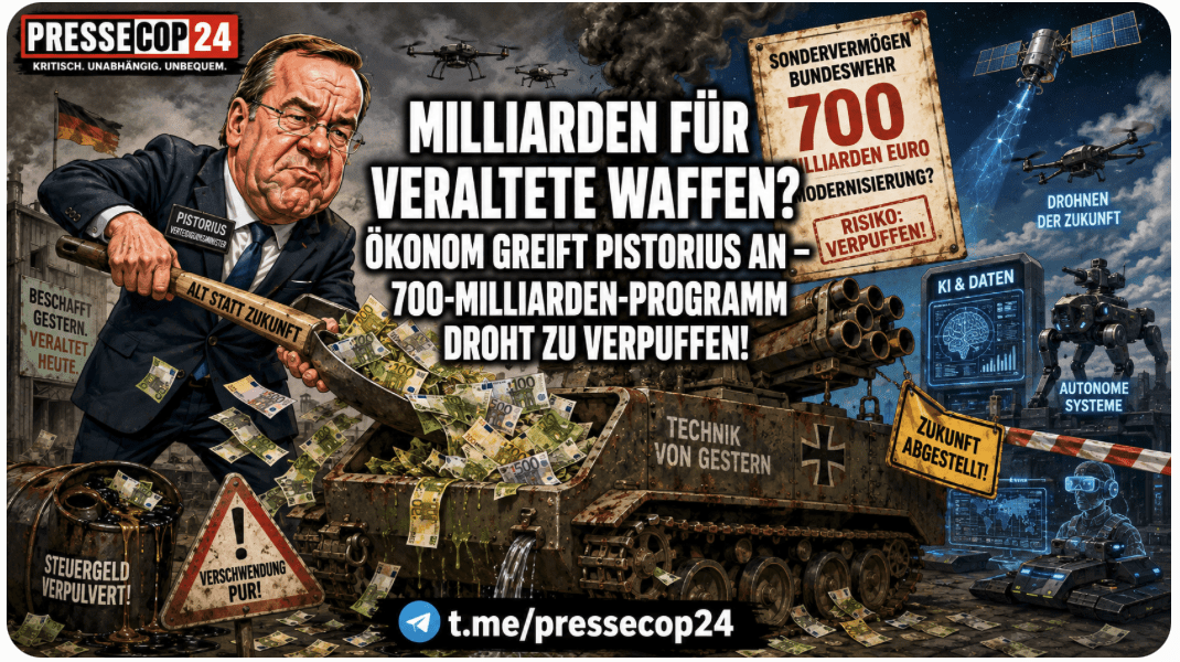 MILLIARDEN-ALARM BEI DER BUNDESWEHR! TOP-ÖKONOM RECHNET MIT PISTORIUS AB – 700-MILLIARDEN-PROGRAMM DROHT IN VERALTETER WAFFENTECHNIK ZU VERPUFFEN!