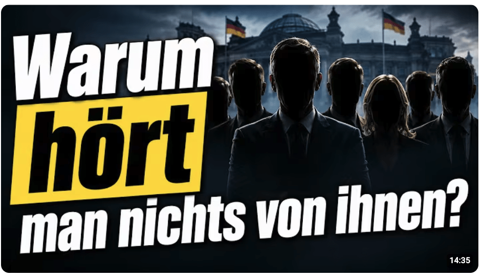 POLITIKER: Warum hört man nichts von ihnen?