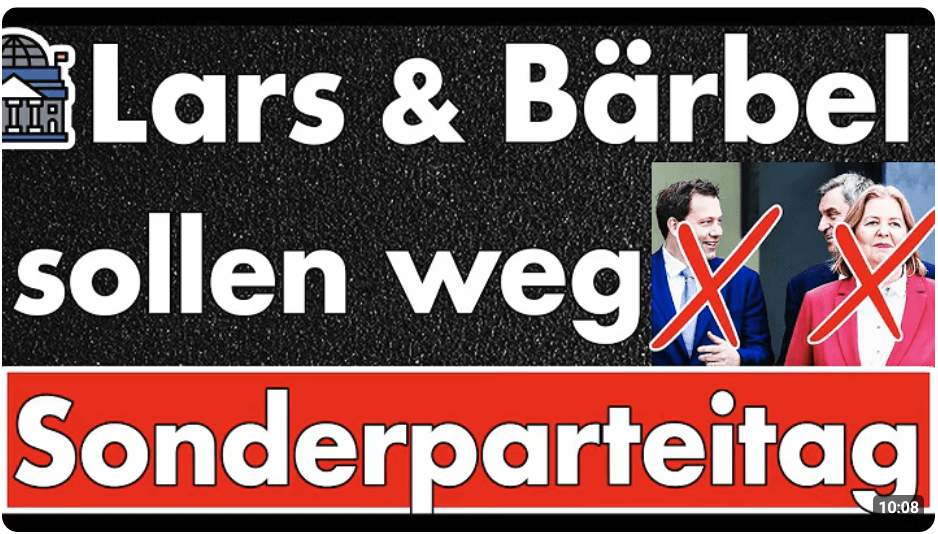 SPD will Bas & Klingbeil absetzen! Auflösung der Regierung beginnt in der SPD! Sonderparteitag