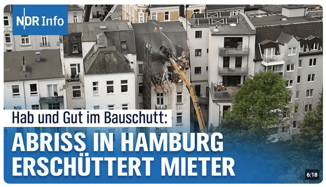 Einsturzgefährdetes Haus in Hamburg wird abgerissen – Mieter verlieren fast alles | NDR Info